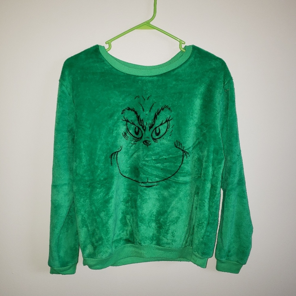 Fuzzy Grinch long sleeve